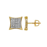 Felizardo 10K Yellow Gold Diamond Unisex Earrings - 0.35 Cts