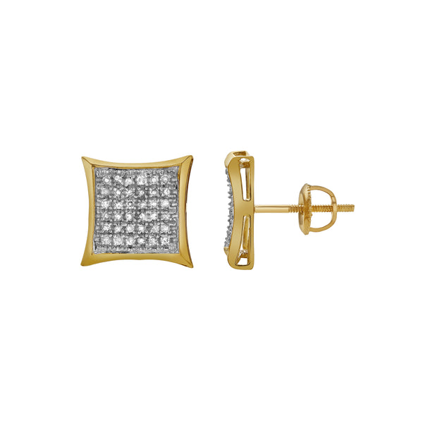 Despertar 10K Yellow Gold Diamond Unisex Earrings - 0.29 Cts