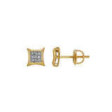 Sabedoria 10K Yellow Gold Diamond Unisex Earrings - 0.06 Cts