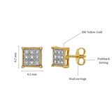 Jardim 10K Yellow Gold Diamond Unisex Earrings - 0.09 Cts