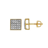 Ocaso 10K Yellow Gold Diamond Unisex Earrings - 0.27 Cts
