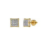 Raiva 10K Yellow Gold Diamond Unisex Earrings - 0.05 Cts