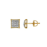 Raiva 10K Yellow Gold Diamond Unisex Earrings - 0.05 Cts
