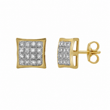 Resplendor 10K Yellow Gold Diamond Unisex Earrings - 0.11 Cts
