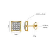 Resplendor 10K Yellow Gold Diamond Unisex Earrings - 0.11 Cts