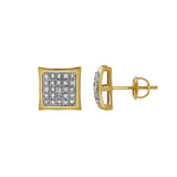 Serenidade 10K Yellow Gold Diamond Unisex Earrings - 0.14 Cts
