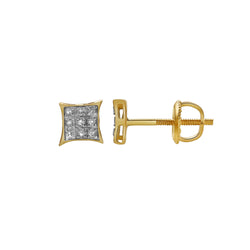 Vivaz 10K Yellow Gold Diamond Unisex Earrings - 0.05 Cts