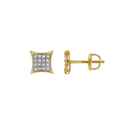 Imprevisto 10K Yellow Gold Diamond Unisex Earrings - 0.1 Cts