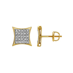 Devaneio 10K Yellow Gold Diamond Unisex Earrings - 0.21 Cts