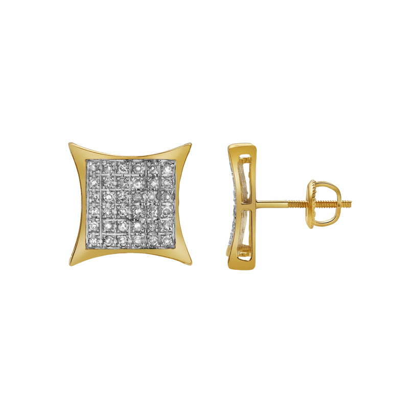 Arrebatador 10K Yellow Gold Diamond Unisex Earrings - 0.33 Cts