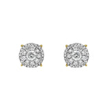 Daisy Drip Cluster Diamond 0.63 ct. tw. 14K Yellow Gold Earrings