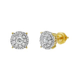 Daisy Drip Cluster Diamond 0.63 ct. tw. 14K Yellow Gold Earrings