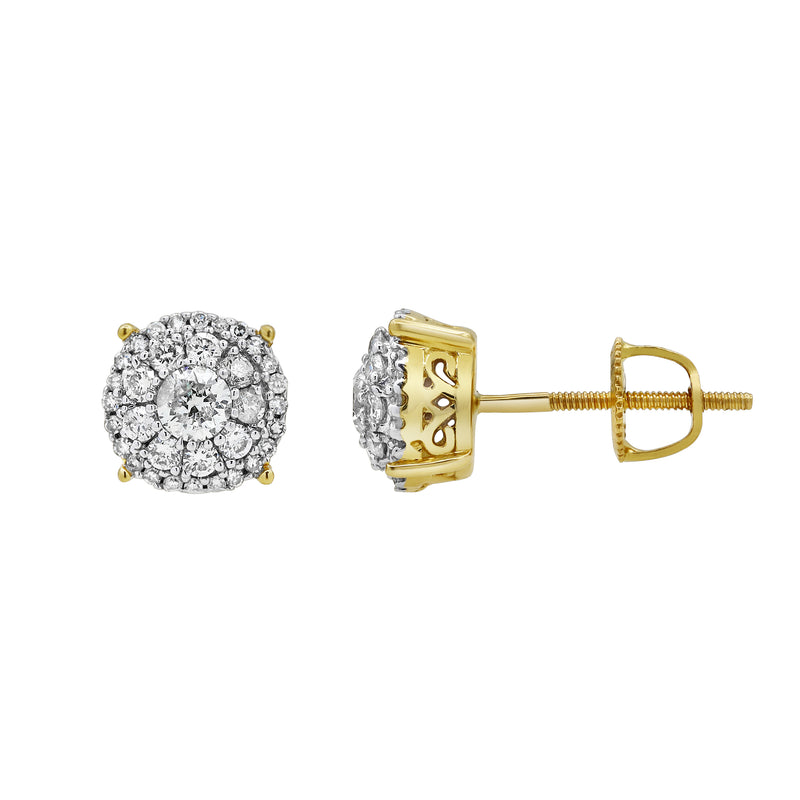Daisy Drip Cluster Diamond 0.63 ct. tw. 14K Yellow Gold Earrings