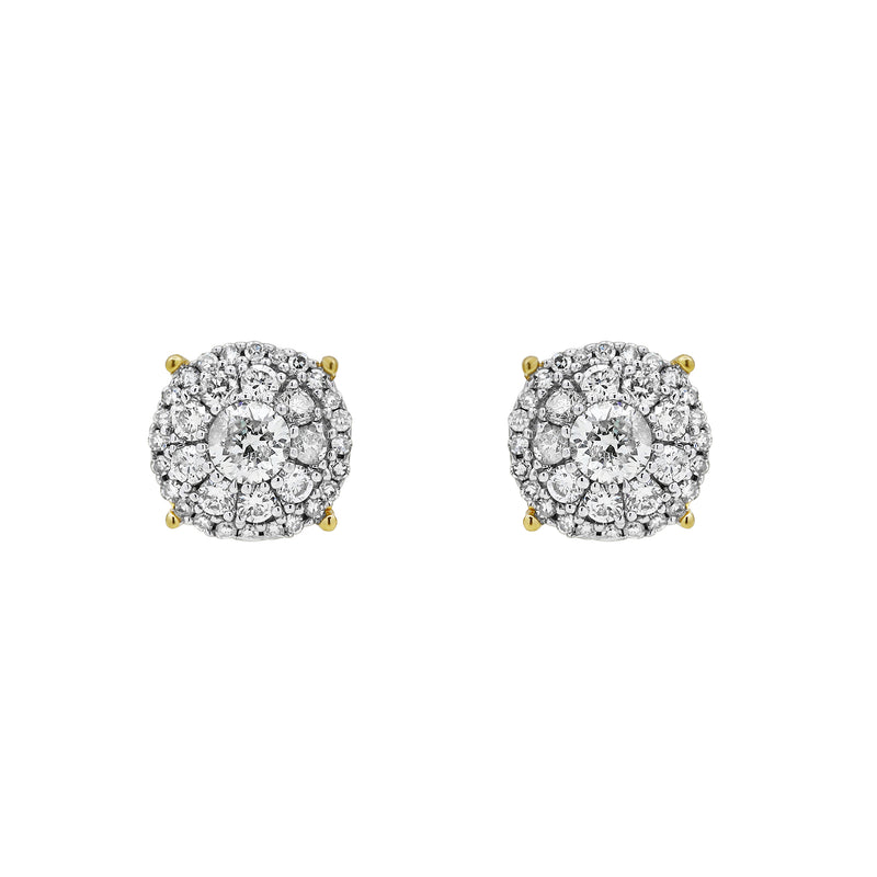 Lotus Loop Cluster Diamond 0.52 ct. tw. 14K Yellow Gold Earrings