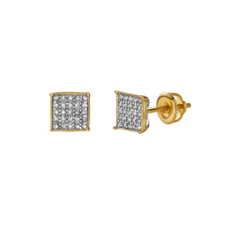 Noturno 10K Yellow Gold Diamond Unisex Earrings - 0.14 Cts