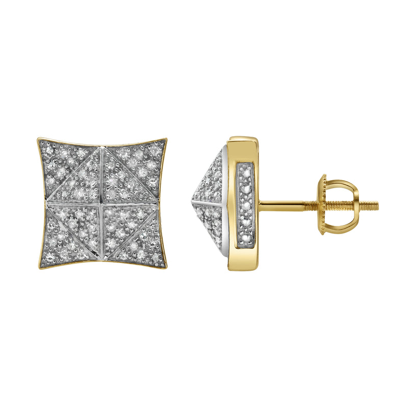 Illusionz Diamond 0.3 ct. tw. 10K Yellow Gold Earrings