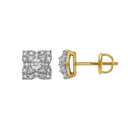 Sombra 10K Yellow Gold Diamond Unisex Earrings - 0.26 Cts