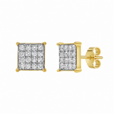 Square Prism 14K Yellow Gold Diamond Earrings 0.43 ct. tw.