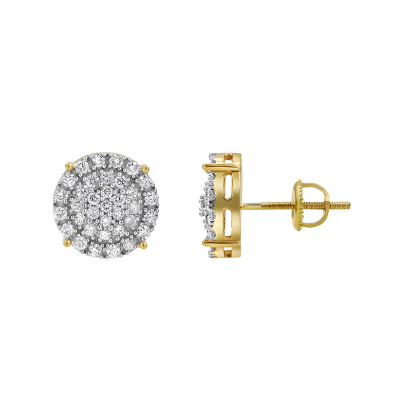 High Roller Diamond 1.02 ct. tw. 14K Yellow Gold Earrings