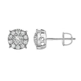 RShack 14K White Gold Diamond Stud Earrings - 0.78ct.