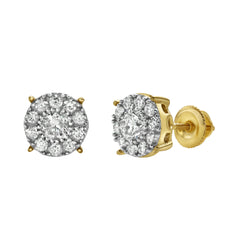 RShack Diamond 0.76 ct. tw. 14K Yellow Gold Earrings