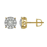 RShack 14K Yellow Gold Diamond Stud Earrings - 0.78ct.