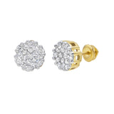 Contemporary Stud 14K Yellow Gold Diamond Earrings 0.93 ct. tw.