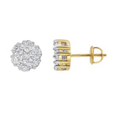 Contemporary Stud 14K Yellow Gold Diamond Earrings 0.93 ct. tw.