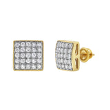 Square Tile 14K Yellow Gold Diamond Earrings 0.77 ct. tw.