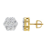 Luxe Cluster Stud 14K Yellow Gold Diamond Earrings 2.26 ct. tw.