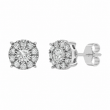 Blazers S 14K White Gold Diamond Stud Earrings - 0.25ct.