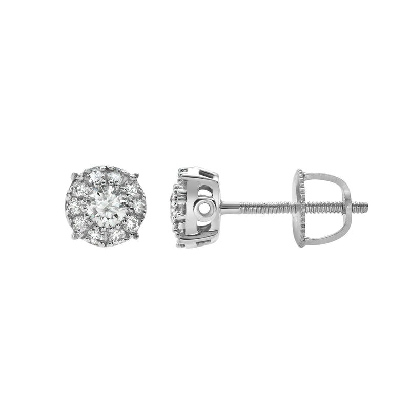 Blazers S Diamond 0.25 ct. tw. 14K White Gold Earrings