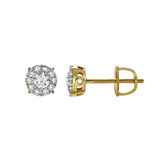 Blazers S 14K Yellow Gold Diamond Stud Earrings - 0.25ct.
