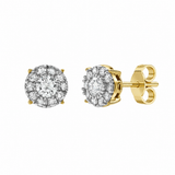 Blazers S 14K Yellow Gold Diamond Stud Earrings - 0.25ct.