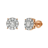 Blazers M 14K Rose Gold Diamond Stud Earrings - 0.35ct.