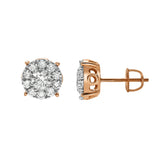 Blazers M 14K Rose Gold Diamond Stud Earrings - 0.35ct.