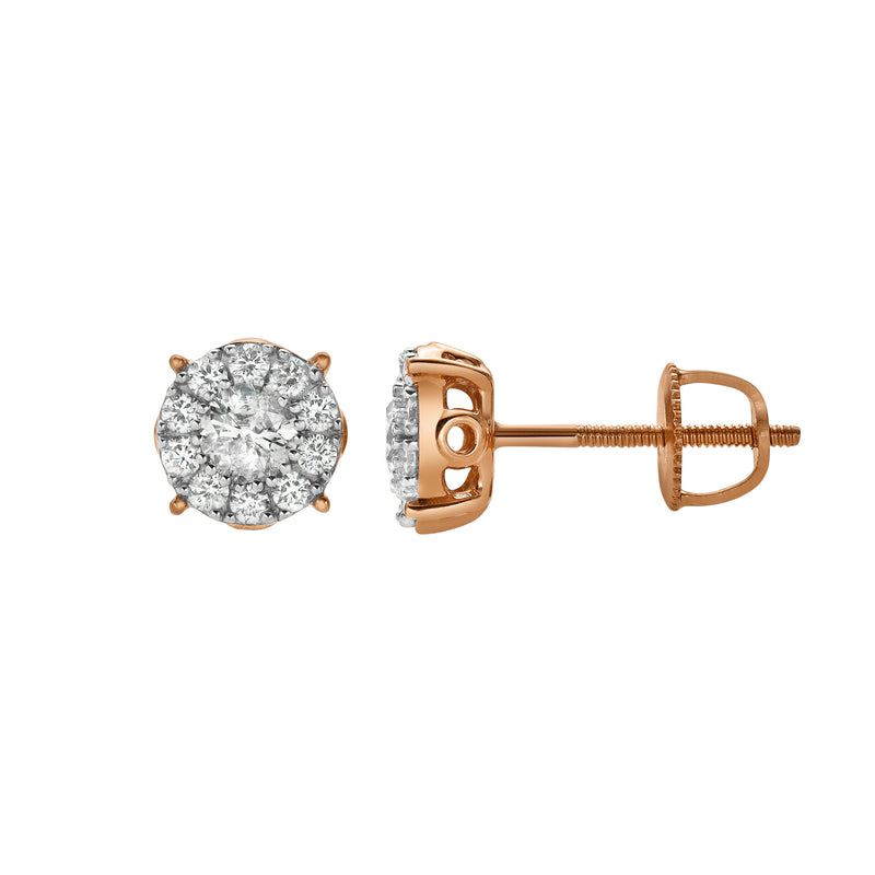 Blazers Diamond 0.48 ct. tw. 14K Rose Gold Earrings