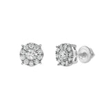 Blazers 14K White Gold Diamond Stud Earrings - 0.48ct.