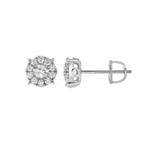 Blazers 14K White Gold Diamond Stud Earrings - 0.48ct.