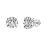 Blazers Prime 14K White Gold Diamond Stud Earrings - 1.11ct.