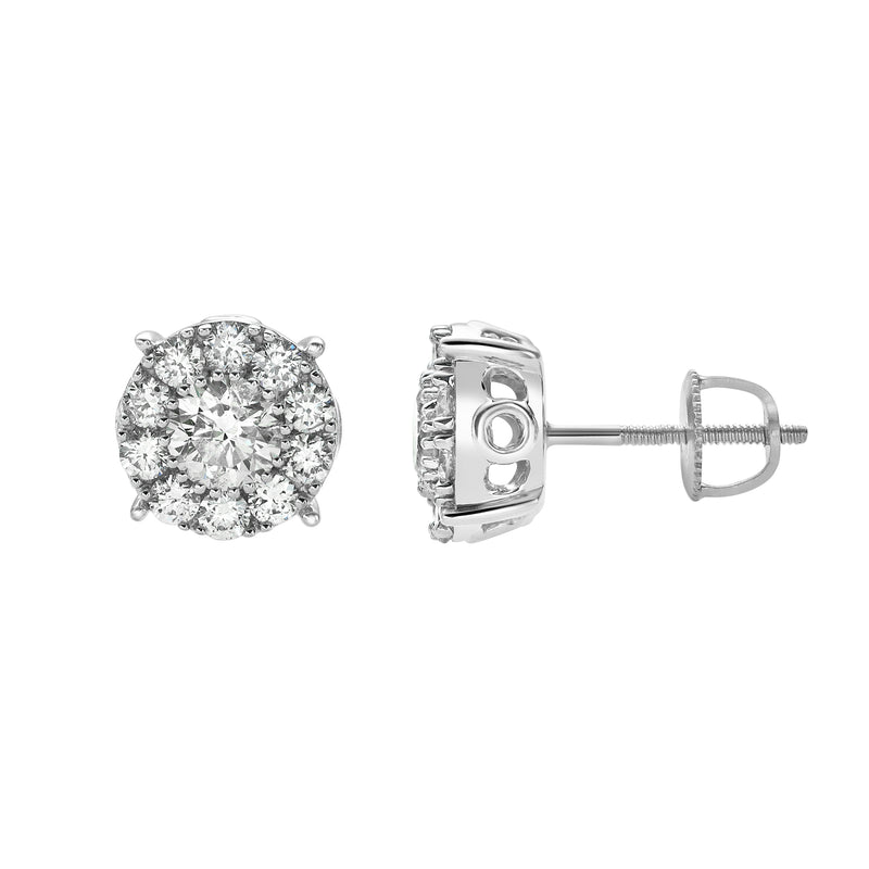 Blazers Prime Diamond 1.11 ct. tw. 14K White Gold Earrings