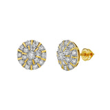 Hadrianus 10K Yellow Gold  Diamond Unisex Earrings - 1.37 Cts