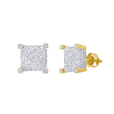 Reverie 10K Yellow Gold Diamond Stud Earrings – 0.75 Ct