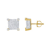 Reverie 10K Yellow Gold Diamond Stud Earrings – 0.75 Ct