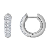 Embrace 14K White Gold Diamond Huggie Earrings – 0.85 Ct