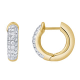 Embrace 14K Yellow Gold Diamond Huggie Earrings – 0.85 Ct