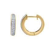 Celaris 14K Yellow Gold Diamond Huggies – 0.15 Ct