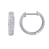 Halo Loop 14K White Gold Diamond Huggies – 0.25 Ct