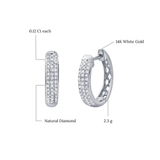 Halo Loop 14K White Gold Diamond Huggies – 0.25 Ct
