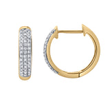 Halo Loop 14K Yellow Gold Diamond Huggies – 0.25 Ct